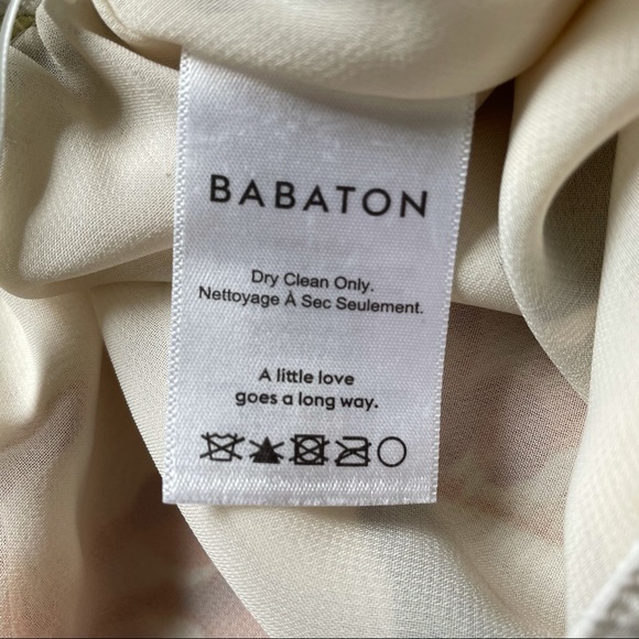 Babaton Floral Silk Shorts Lined Elastic Waist 6 - Picture 3 of 8